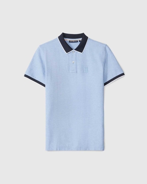 Polos Psycho Bunny Windcrest Pique Polo Shirt Bleu Homme | TIM-76342341